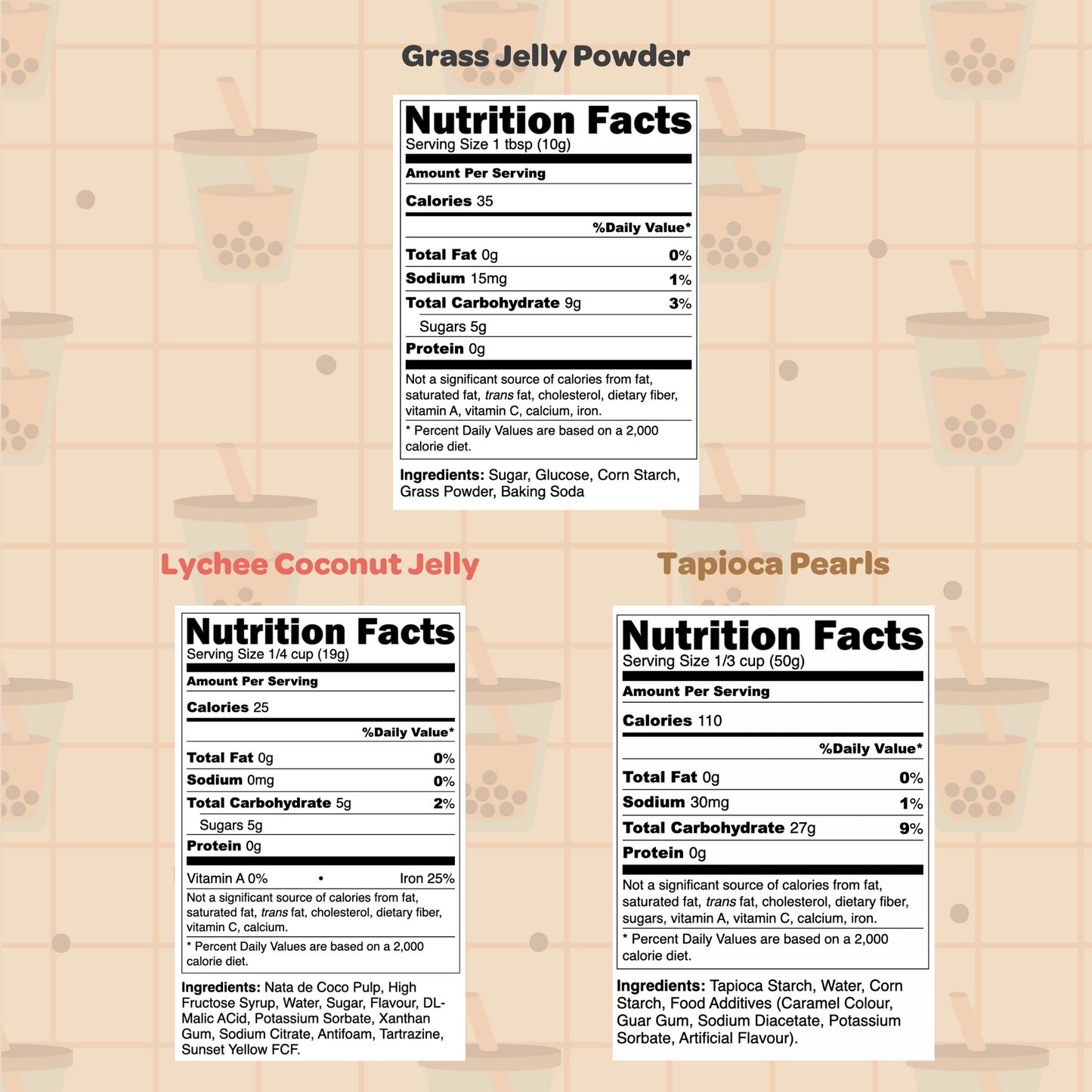 Bubble Tea Toppings Bundle (3 PACK)