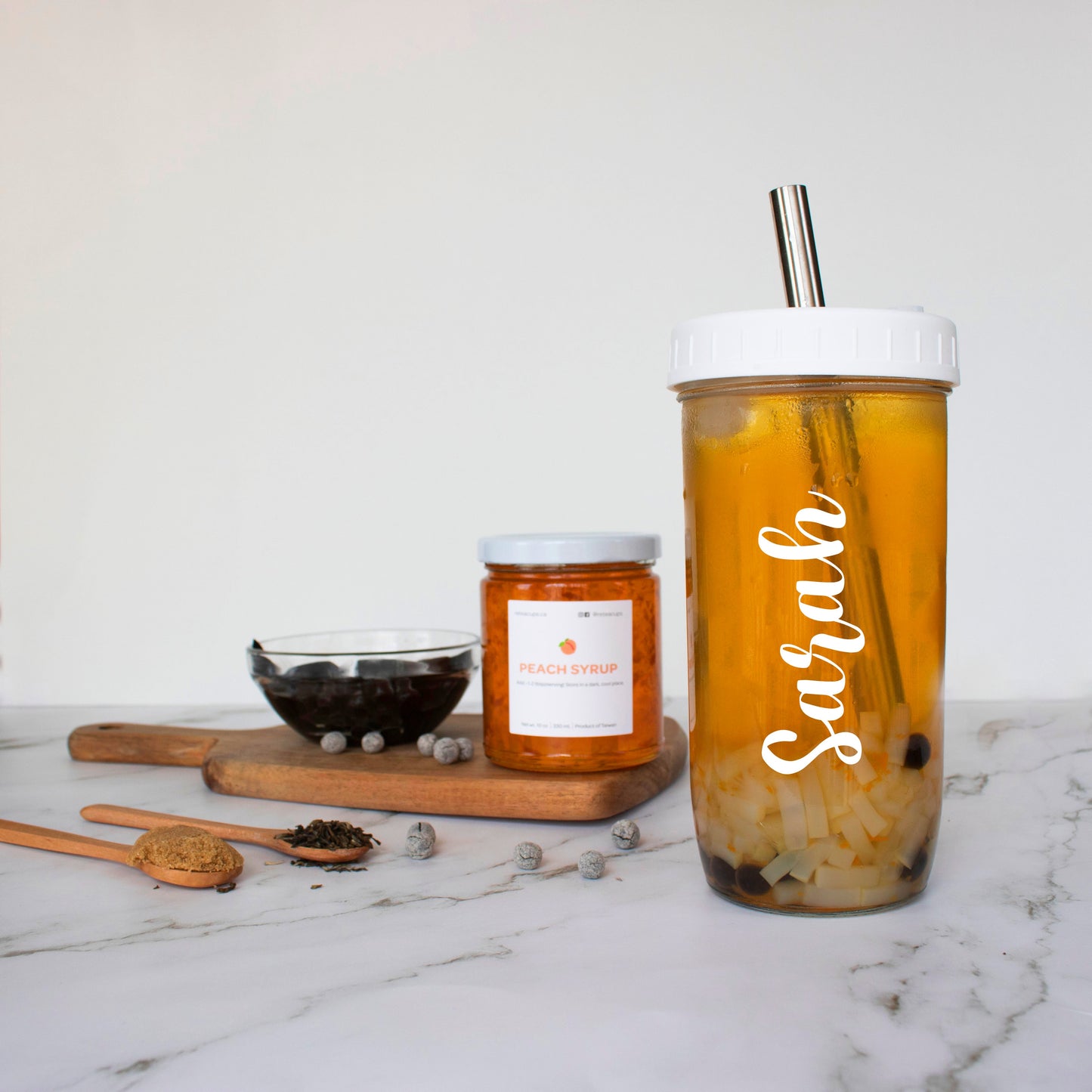 Customized Peach Tea-rista Gift Set