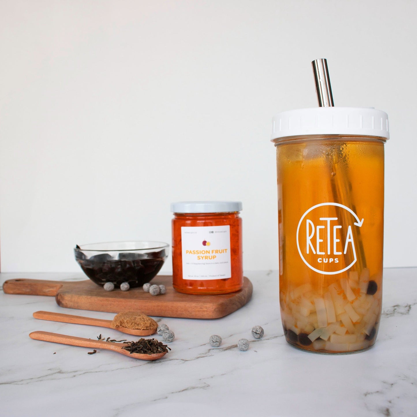 Passionfruit Green Tea Bubble Tea Kit