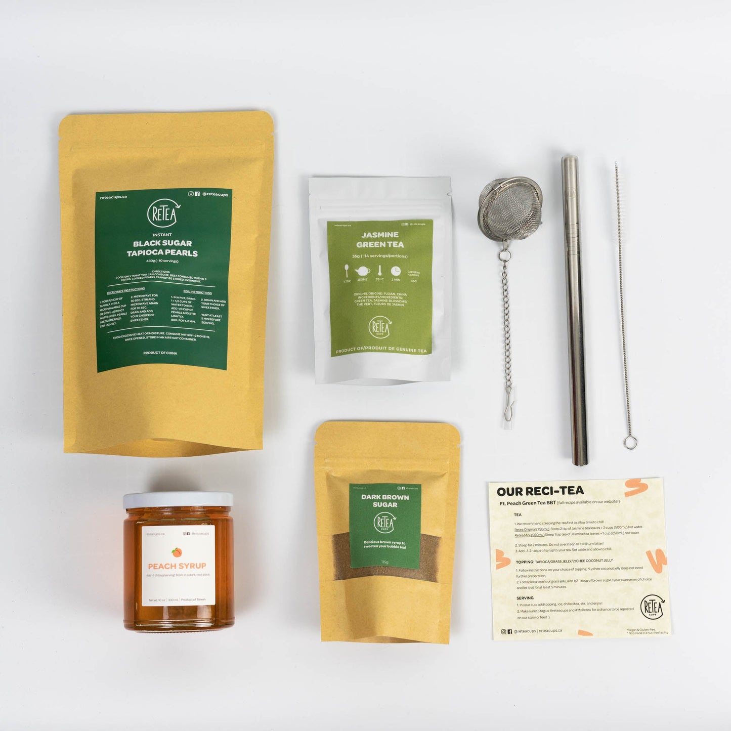 Peach Green Tea-rista Gift Set
